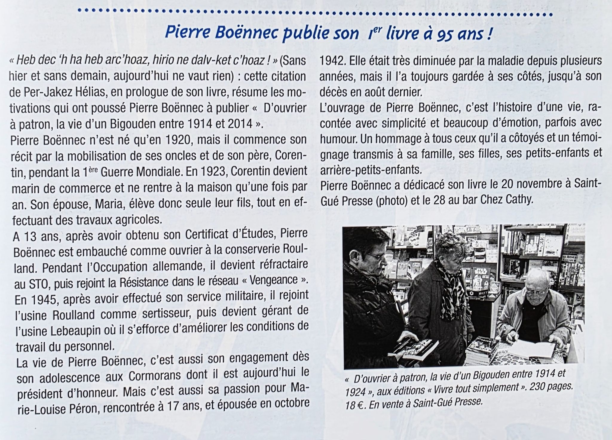 Pierr boennec livre